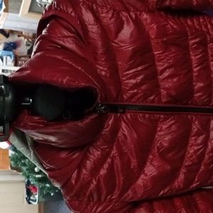 #15. Maroon puffer Calvin Klein jacket
